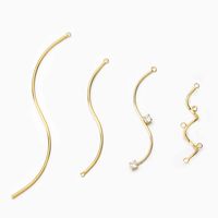 1 Piece Simple Style Solid Color Copper Plating Earring Accessories Jewelry Accessories main image 1