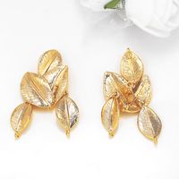 1 Piece Simple Style Leaves Copper Plating Pendant Jewelry Accessories main image 5