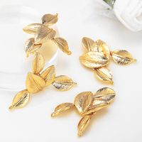 1 Piece Simple Style Leaves Copper Plating Pendant Jewelry Accessories main image 1