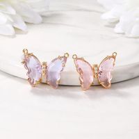 1 Piece Ig Style Sweet Butterfly Copper Plating Inlay Pendant Jewelry Accessories main image 2