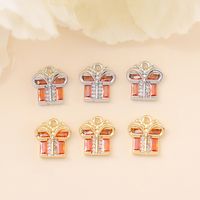 1 Piece Simple Style Gift Box Copper Plating Inlay Pendant Jewelry Accessories main image 4