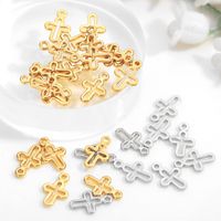1 Piece Simple Style Cross Copper Plating Pendant Jewelry Accessories main image 1