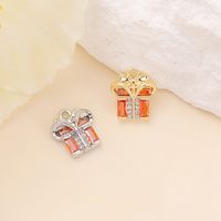 1 Piece Simple Style Gift Box Copper Plating Inlay Pendant Jewelry Accessories main image 1