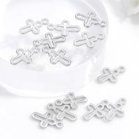 1 Piece Simple Style Cross Copper Plating Pendant Jewelry Accessories main image 3