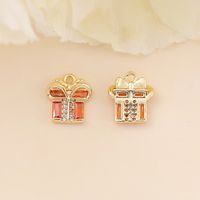 1 Piece Simple Style Gift Box Copper Plating Inlay Pendant Jewelry Accessories main image 2