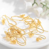1 Pair Copper Solid Color Earrings Accessories Simple Style main image 2