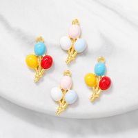 1 Piece Simple Style Balloon Copper Enamel Plating Pendant Jewelry Accessories main image 5