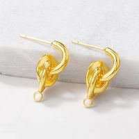 1 Pair Copper Knot Earrings Accessories Simple Style main image 5