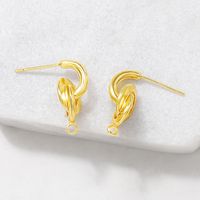 1 Pair Copper Knot Earrings Accessories Simple Style main image 4
