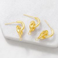 1 Pair Copper Knot Earrings Accessories Simple Style main image 2