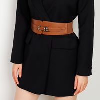 Simple Style Geometric Pu Leather Alloy Buckle Women's Corset Belts main image 7
