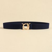Casual Simple Style Geometric Alloy Elastic Band Women's Woven Belts sku image 2