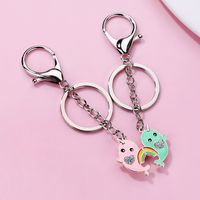 Casual Cartoon Style Cute Rainbow Whale Alloy Bag Pendant Keychain main image 5