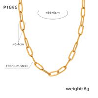 Casual Simple Style Geometric Titanium Steel Plating Agate 18k Gold Plated Pendant Necklace main image 2