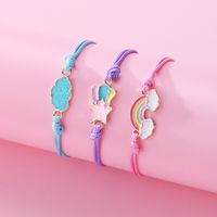 Casual Cute Animal Rainbow Heart Shape Alloy Rope Enamel Women's Bracelets main image 4