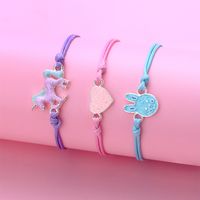 Casual Cute Animal Rainbow Heart Shape Alloy Rope Enamel Women's Bracelets main image 3