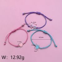 Casual Cute Animal Rainbow Heart Shape Alloy Rope Enamel Women's Bracelets sku image 2