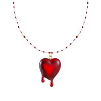 Gothic Funny Heart Shape Resin Women's Pendant Necklace main image 5