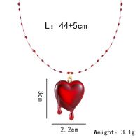 Gothic Funny Heart Shape Resin Women's Pendant Necklace main image 2