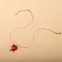 Gothic Funny Heart Shape Resin Women's Pendant Necklace main image 4