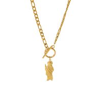 Vintage Style Buddha Stainless Steel 18k Gold Plated Pendant Necklace main image 4
