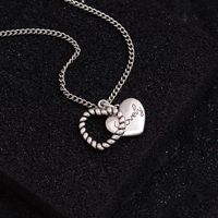 Punk Heart Shape Copper Pendant Necklace sku image 1