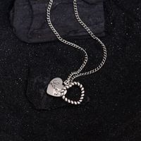 Punk Heart Shape Copper Pendant Necklace main image 4