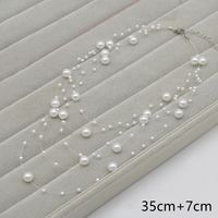 Simple Style Geometric Artificial Pearl Women's Layered Necklaces sku image 1