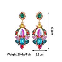 1 Pair Elegant Shiny Geometric Plating Alloy Glass Drop Earrings main image 2