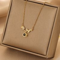 Simple Style Flower Copper 18k Gold Plated Pendant Necklace sku image 1