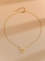 Einfacher Stil Blume Kupfer 18 Karat Vergoldet Halskette Mit Anhänger main image 3