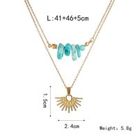 Casual Vacation Sun Stainless Steel 18k Gold Plated Double Layer Necklaces main image 2