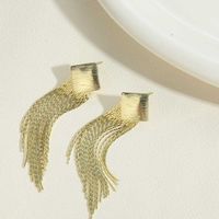 1 Pair Elegant Glam Tassel Heart Shape Rhombus Plating Copper 14k Gold Plated Drop Earrings main image 4