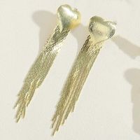 1 Pair Elegant Glam Tassel Heart Shape Rhombus Plating Copper 14k Gold Plated Drop Earrings main image 3