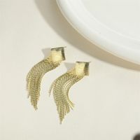 1 Pair Elegant Glam Tassel Heart Shape Rhombus Plating Copper 14k Gold Plated Drop Earrings main image 9