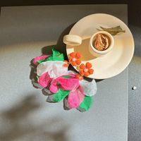 1 Paar Lässig Handgemacht Blume Überzug Legierung Tuch Künstliche Perlen Tropfenohrringe sku image 1