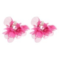 1 Pair Sweet Flower Arylic Cloth Drop Earrings main image 6