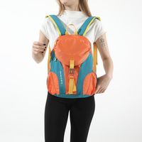 Large Color Block Casual School Daily Women's Backpack main image 4