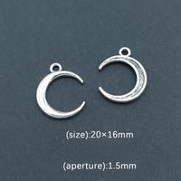 100 Pcs/package Simple Style Moon Alloy Plating Pendant Jewelry Accessories main image 3