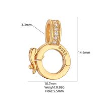 1 Piece Simple Style Classic Style Round Sterling Silver Plating Inlay Jewelry Buckle Jewelry Accessories main image 2