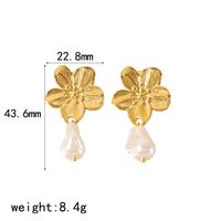 1 Paar Moderner Stil Künstlerisch Blume Schmetterling Überzug Titan Stahl Ohrringe sku image 8