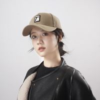 Unisex Casual Hip-hop Commute Number Patch Curved Eaves Baseball Cap sku image 4