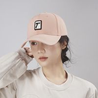 Unisex Casual Hip-hop Commute Number Patch Curved Eaves Baseball Cap sku image 2