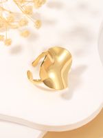 Edelstahl 304 18 Karat Vergoldet Elegant Einfacher Stil Überzug Geometrisch Offener Ring main image 3