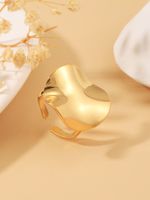 Edelstahl 304 18 Karat Vergoldet Elegant Einfacher Stil Überzug Geometrisch Offener Ring sku image 1