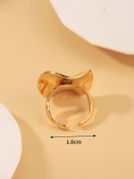 Edelstahl 304 18 Karat Vergoldet Elegant Einfacher Stil Überzug Geometrisch Offener Ring main image 2