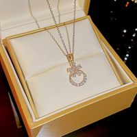 Elegant Circle Petal Titanium Steel Plating 18k Gold Plated Pendant Necklace main image 1