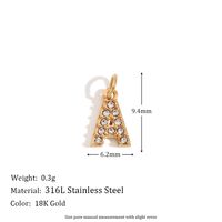 1 Piece Stainless Steel Rhinestones 18K Gold Plated Inlay Polished Pendant sku image 9