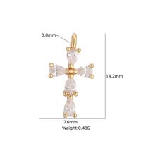 1 Piece Simple Style Cross Sterling Silver Plating Inlay Pendant Jewelry Accessories main image 2