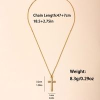 Simple Style Cross Zinc Alloy Women's Pendant Necklace main image 2